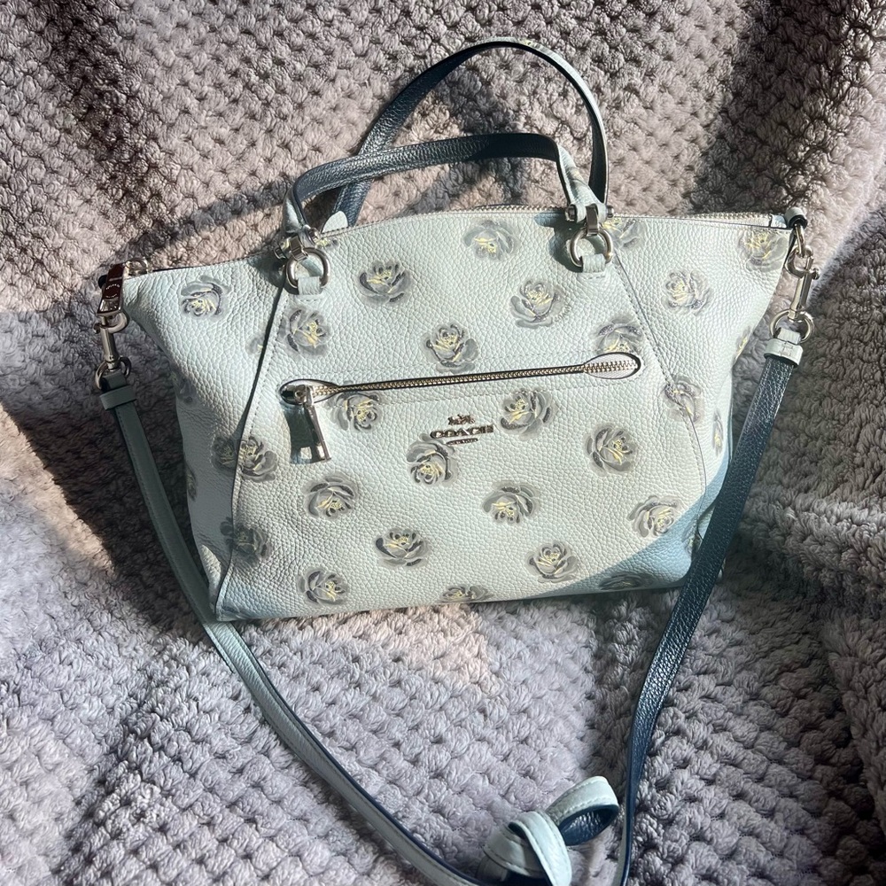 Coach Light blue bag leather